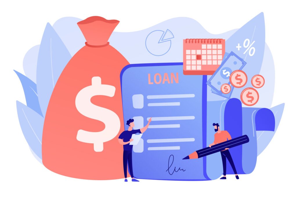 loans and finance isolated illustration