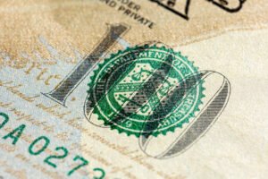 100 (one hundred dollar) bill stamp